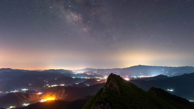 夜山天空/庆尚南道，韩国视频素材