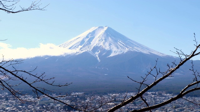 日本富士山的特写视频素材