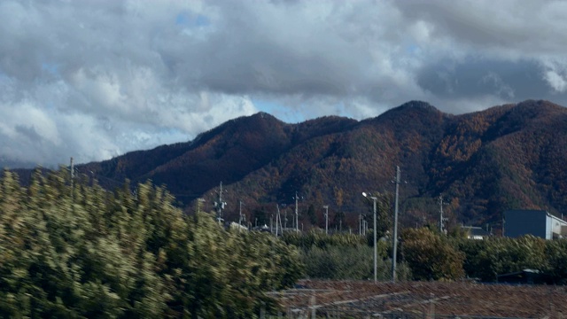 透过火车窗户看日本视频素材