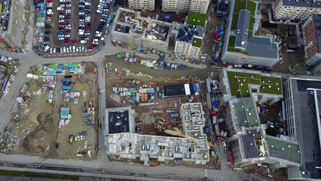 住宅区建筑工地视频素材