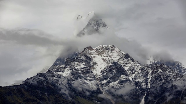 machhapuchchre山和Mardi山视频素材