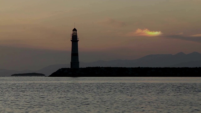 海边小镇博德鲁姆和壮观的日落。Mugla、土耳其视频素材