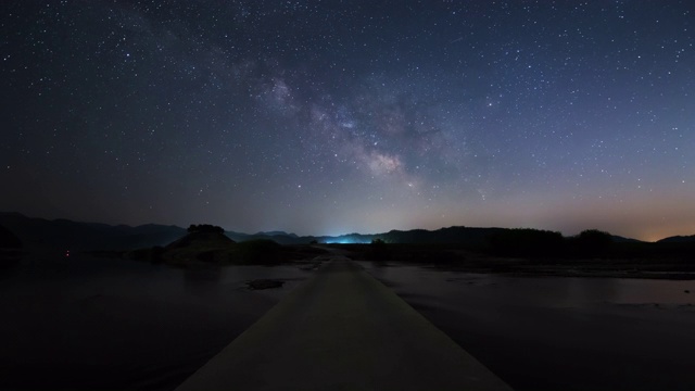 夜空风景/韩国庆尚北道安东寺视频素材