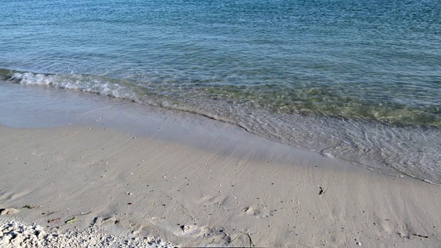 夏日里黑海的波涛在沙滩上拍打视频素材