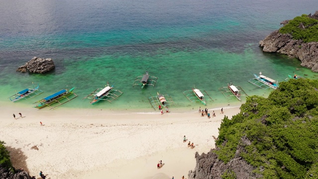 Caramoan 群岛，南甘马缨岛，菲律宾视频素材