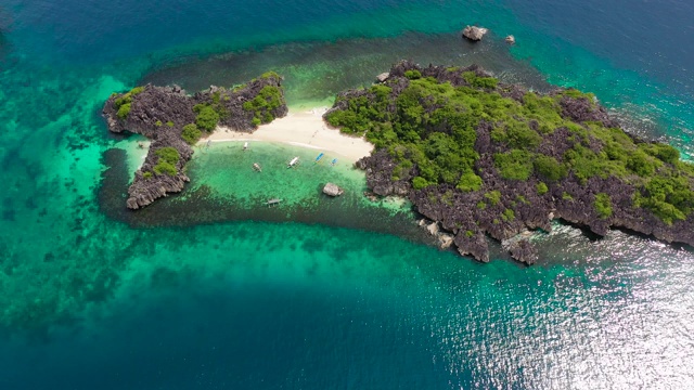 Caramoan 群岛，南甘马缨岛，菲律宾视频素材