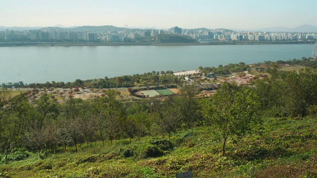 拍摄韩国汉江首尔市景视频素材