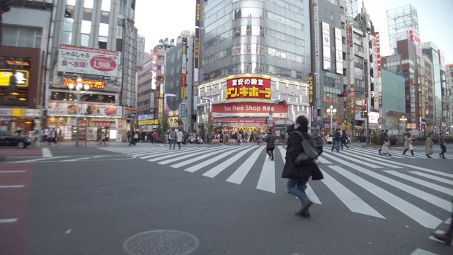 日本东京，晚上歌舞伎町的4K观众视频素材