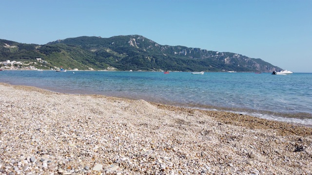 美丽的地中海海景爱奥尼亚科孚群岛风景如画视频素材