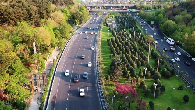 德黑兰的城市景观和高速公路视频素材