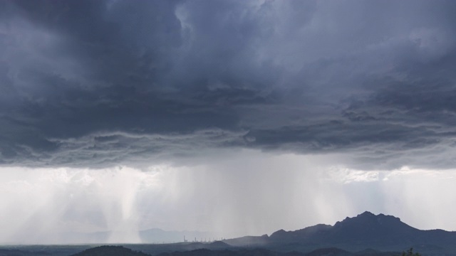 4K延时视频，暴雨和乌云在泰国北部的湄慕地区，南邦。视频素材