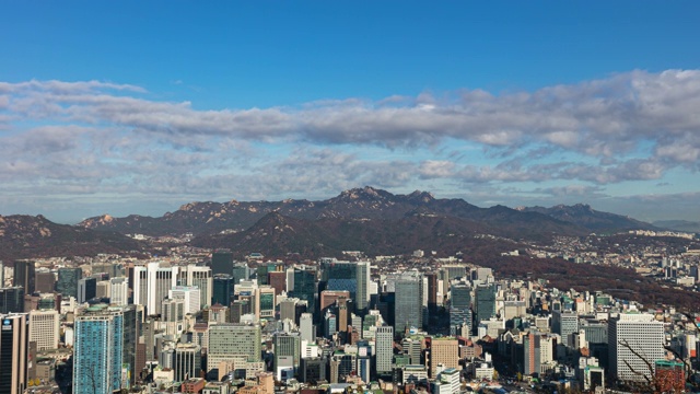 时间流逝:韩国首尔城市天际线视频下载