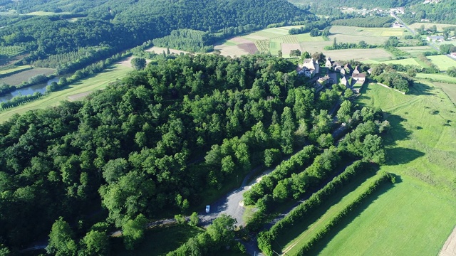 黑城堡山谷Périgord在法国视频素材