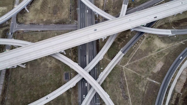 [Hyperlapse]亚洲韩国金海大根城高速公路交通鸟瞰图。视频素材