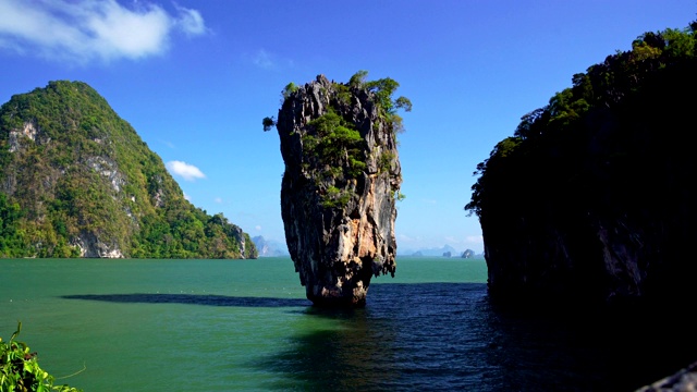 詹姆斯邦德岛或塔布岛，在泰国普吉岛附近。视频素材