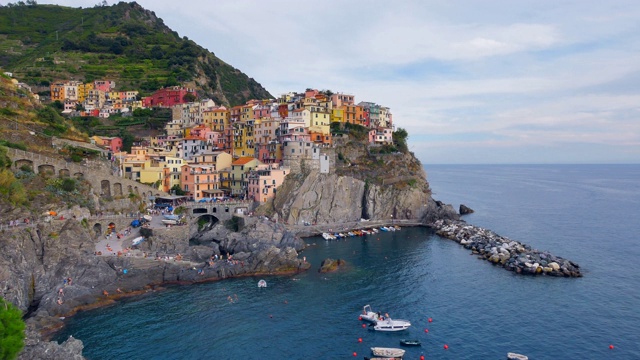 Manarola，五个地球，意大利视频素材