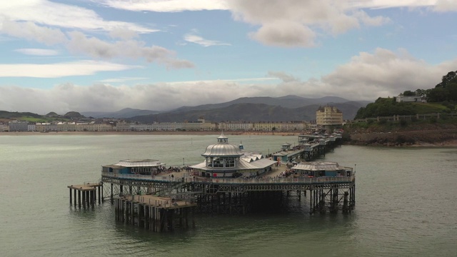 Llandudno无人机视频，美丽的度假目的地视频下载