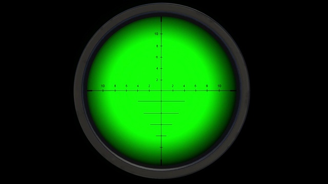 狙击范围。枪的景象。α层包括在内。毛圈。易于使用。视频素材