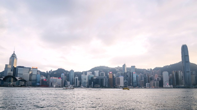 从早到晚，从九龙到香港中部的城市景观视频素材