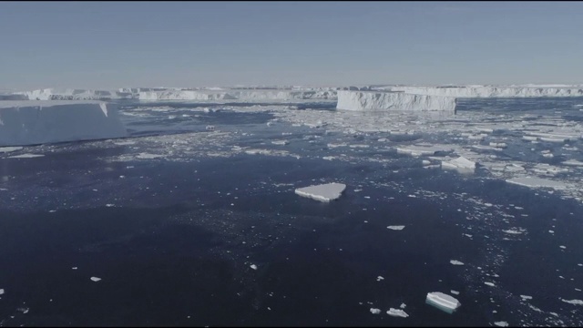 南极冰川和海水视频素材