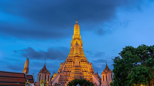 4K时间流逝的Wat Arun，曼谷，泰国视频素材