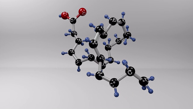 二十二碳六烯酸分子。视频素材