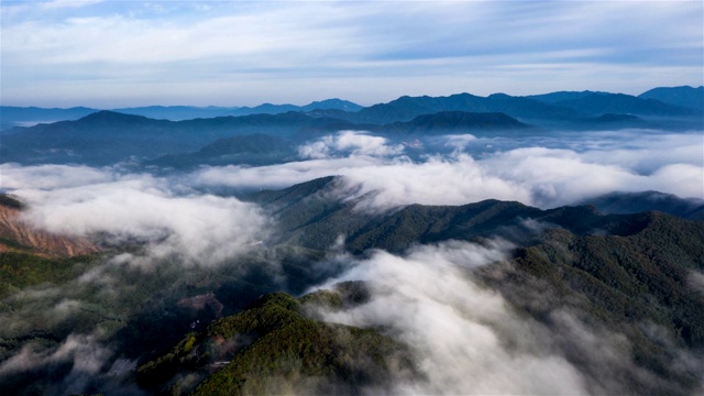 韩国京畿道山上的云海视频素材