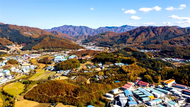 乡村风景/京畿道，韩国视频素材