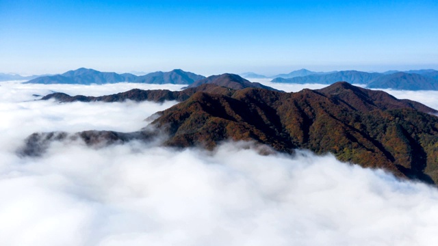 韩国京畿道山上的云海视频素材