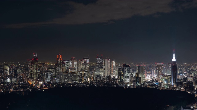 东京夜景(新宿摩天大楼)视频素材