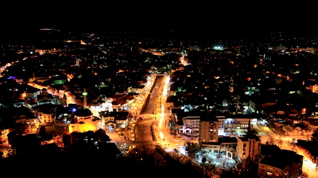 Prizren City(日落与夜晚)视频素材