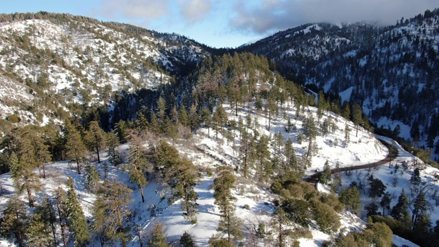 雪山鸟瞰图视频素材