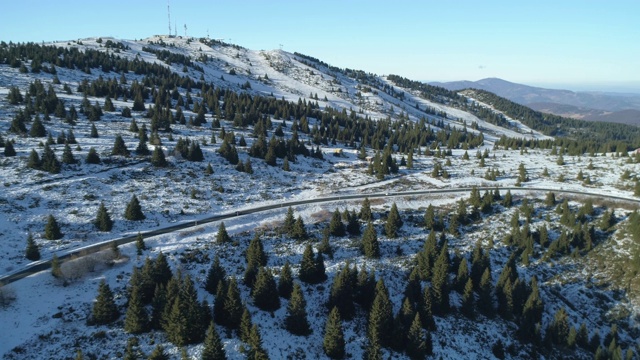 雪山上的路视频素材