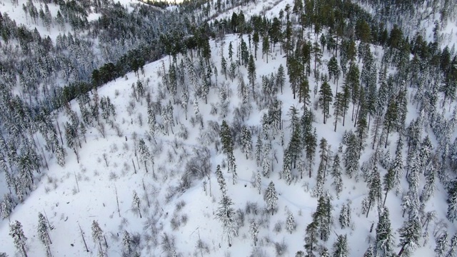 雪山鸟瞰图视频素材