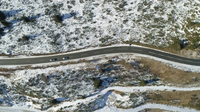 雪山上的路视频素材