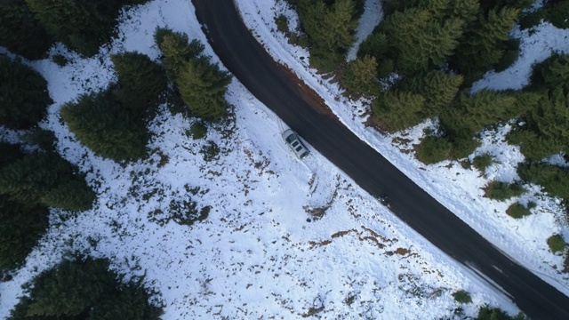 雪山上的路视频素材