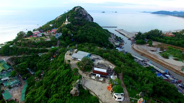 在泰国最受欢迎的旅游目的地华欣考陶鸟瞰图视频素材