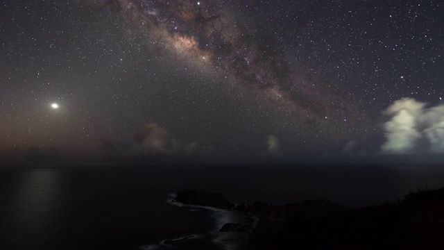 美国北马里亚纳群岛的禁岛/塞班岛的夜空视频素材