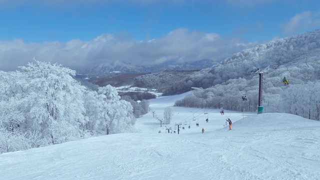 霜和滑雪视频素材