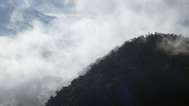 哥伦比亚东部安第斯山脉上空的云层鸟瞰图，哥伦比亚视频素材