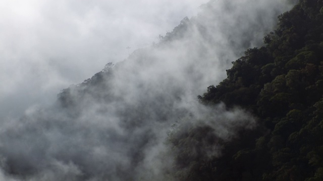 哥伦比亚东部安第斯山脉上空的云层鸟瞰图，哥伦比亚视频素材