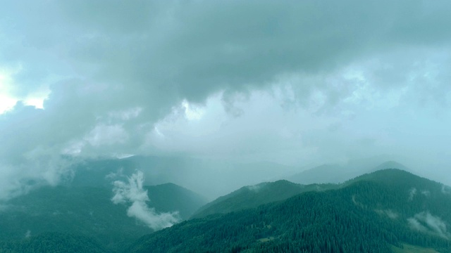 以雨云为背景的如画风景视频素材