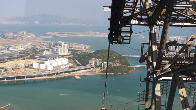 以香港风景区为背景的缆车视频素材