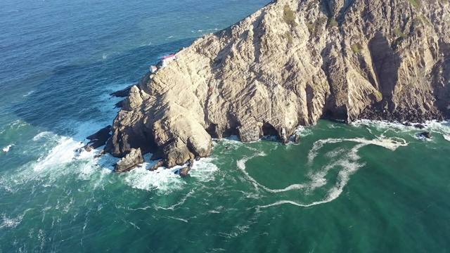 雷斯岬灯塔，雷斯岬国家海滨，美国加利福尼亚州，马林县，北美视频素材