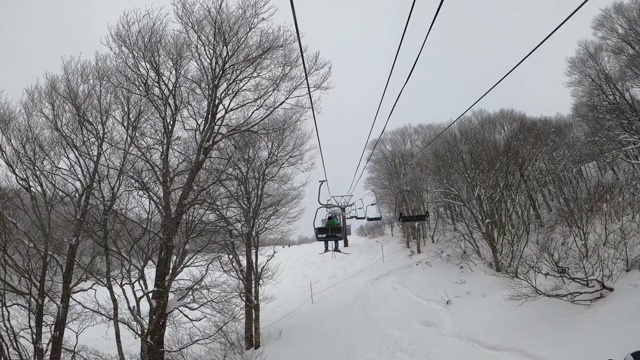 滑雪缆车视频素材