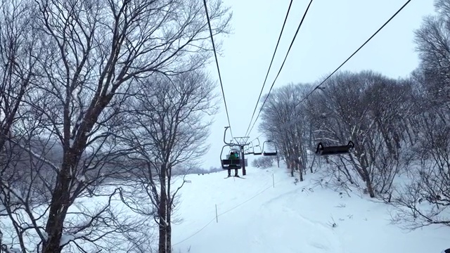 滑雪缆车视频素材