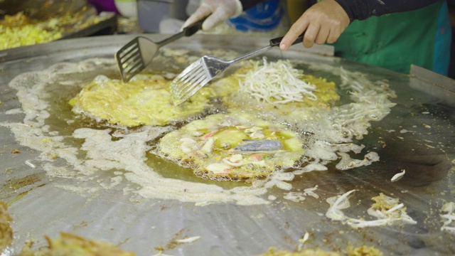 泰国海鲜煎饼视频素材