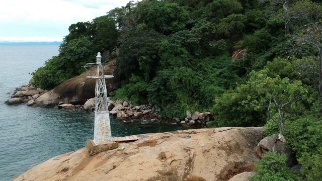 马拉维湖海岸和地平线全景视频素材