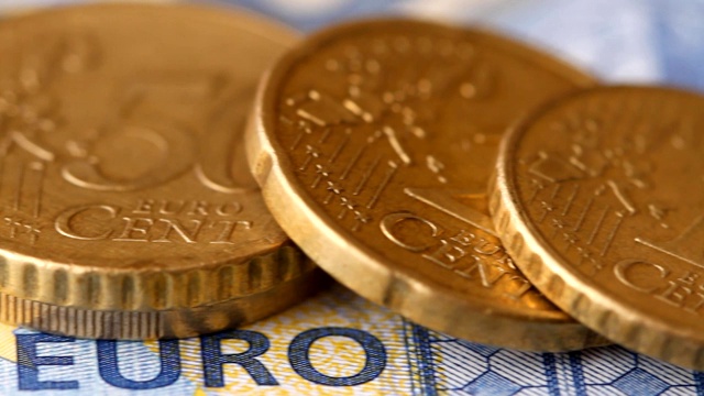 欧元硬币的货币视频下载