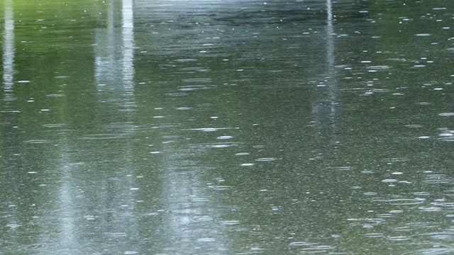 雨水淹没道路视频素材